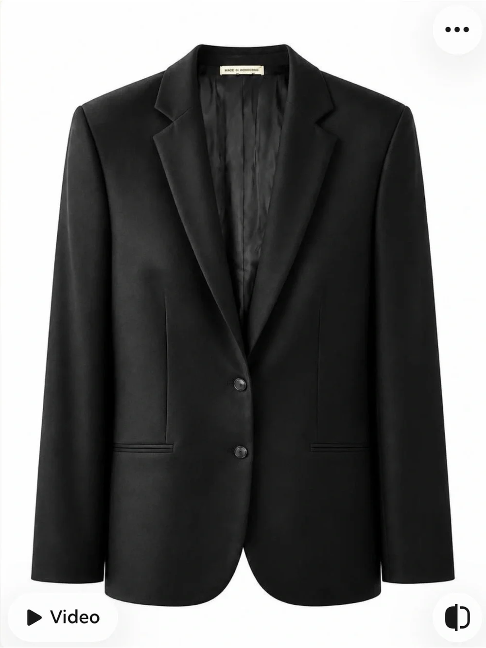 Classic Men's Black Two-Button Blazer